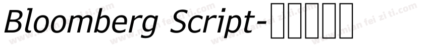 Bloomberg Script字体转换